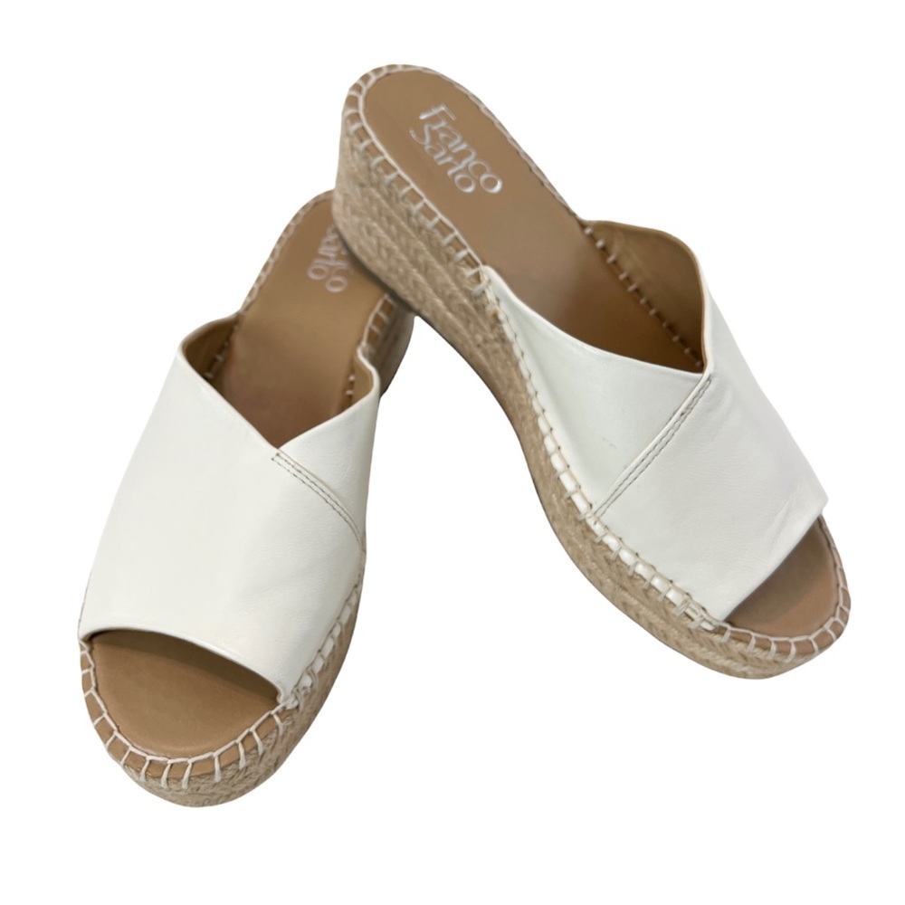 NWOT Franco Sarto Pinot Espadrilles Platform Wedge Sandals Milk Size 8M - Picture 3 of 15